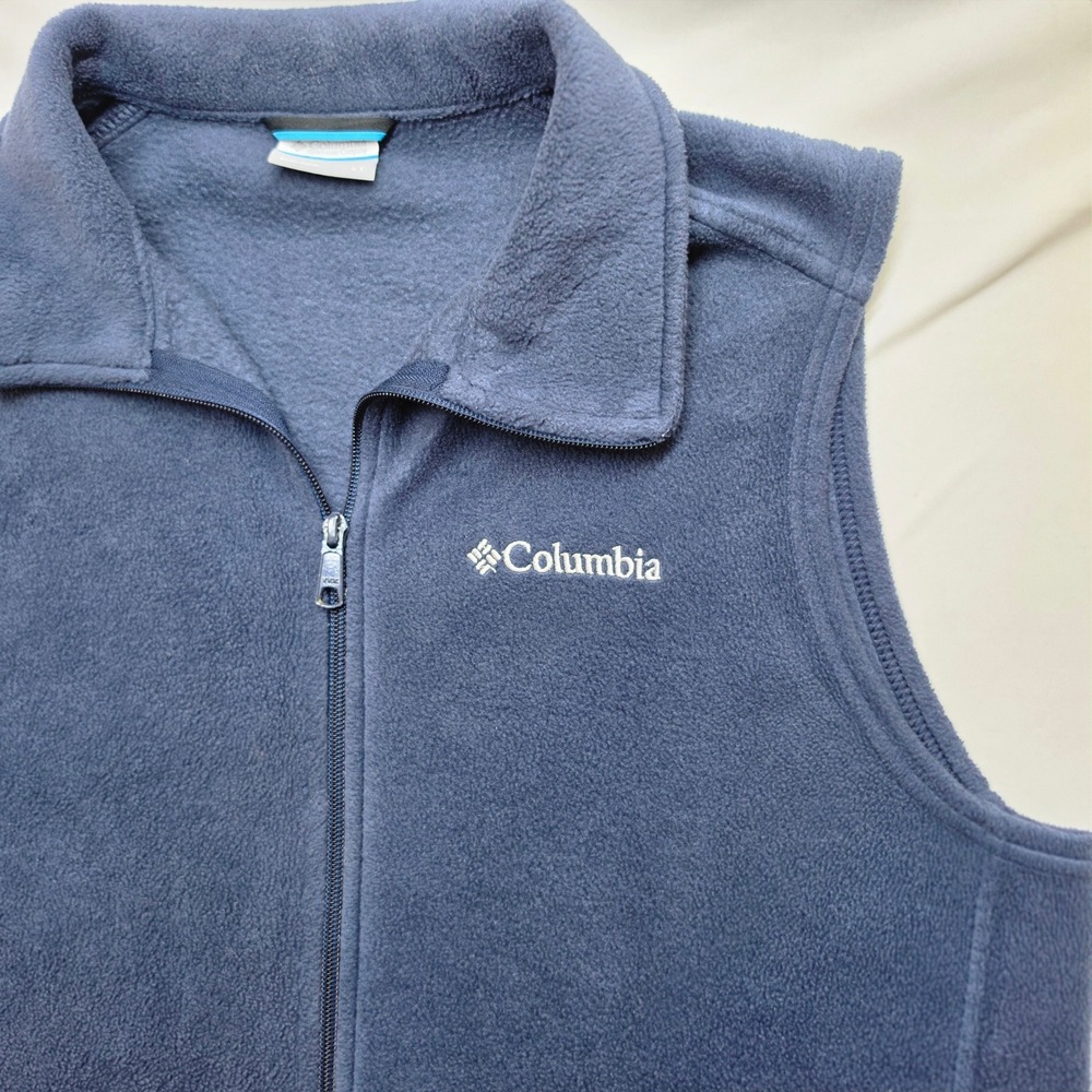 Columbia Mens Steens Mountain Fleece Vest Navy Blue Full Zip LT Large Tall